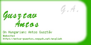 gusztav antos business card