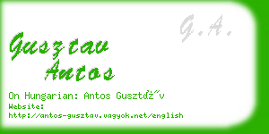 gusztav antos business card